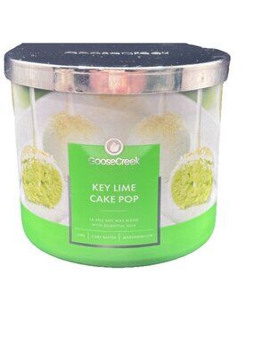Goose Creek Key Lime Cake Pop 3 Wick Jar Candle 14.5 oz Green Bakery Gourmand
